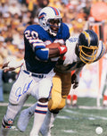 Joe Cribbs Signed Buffalo Bills Blue Jersey Running With Football 16x20 Photo - CRI16P300TW - Joe Cribbs Signed Buffalo Bills Blue Jersey Running With Football 16x20 Photo product image