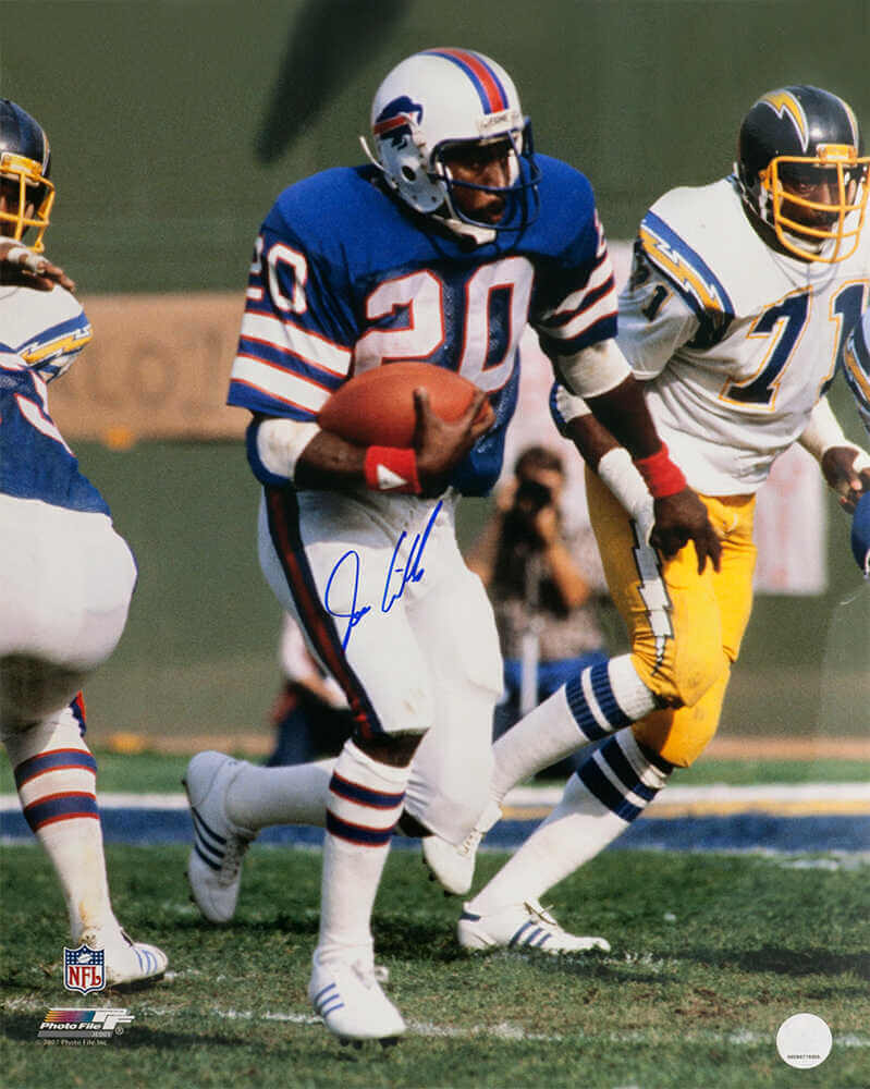 Joe Cribbs Signed Buffalo Bills Blue Jersey vs Chargers 16x20 Photo - CRI16P301TW - Joe Cribbs Signed Buffalo Bills Blue Jersey vs Chargers 16x20 Photo product image