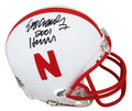 Eric Crouch Signed Nebraska Cornhuskers Riddell Mini Helmet w/2001 Heisman - CROMIN302 - Eric Crouch Signed Nebraska Cornhuskers Riddell Mini Helmet w/2001 Heisman product image