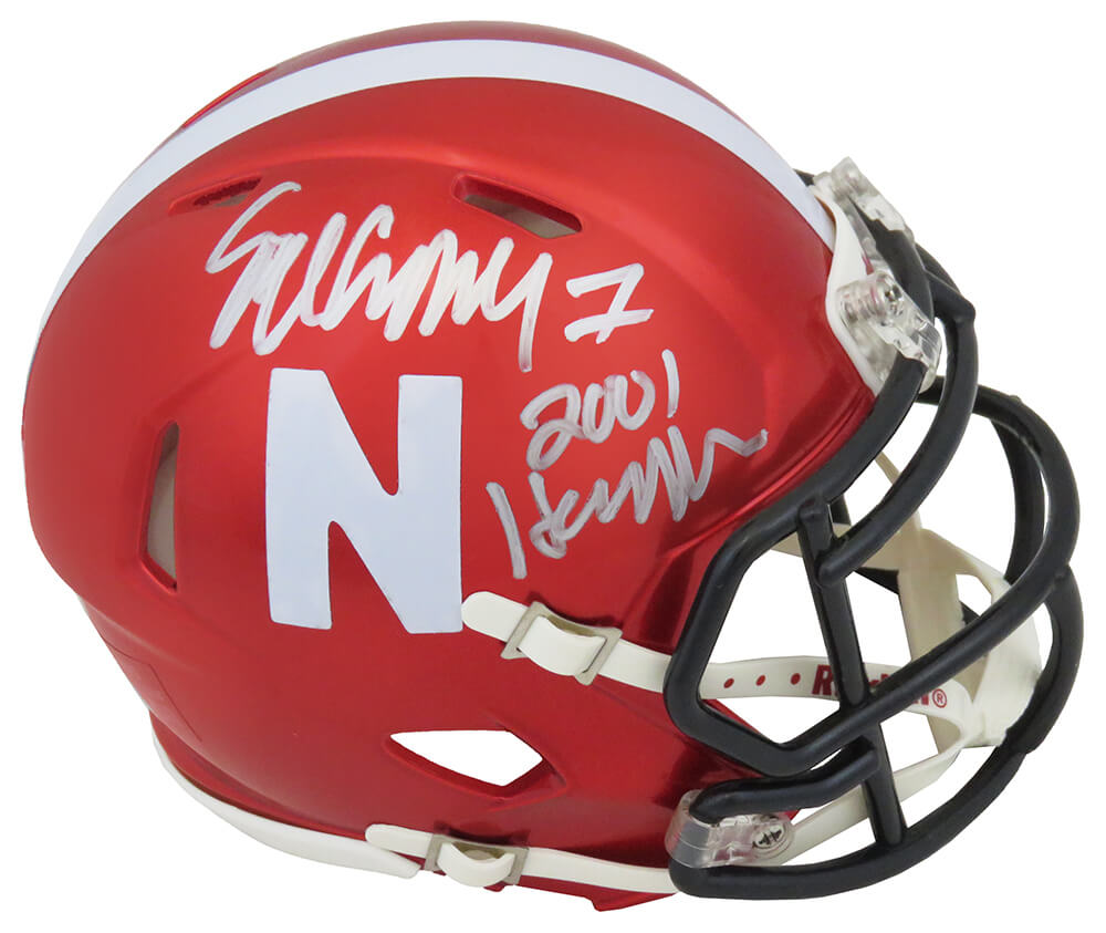 Eric Crouch Signed Nebraska Cornhuskers FLASH Riddell Speed Mini Helmet w/2001 Heisman - CROMIN304 - Eric Crouch Signed Nebraska Cornhuskers FLASH Riddell Speed Mini Helmet w/2001 Heisman product image