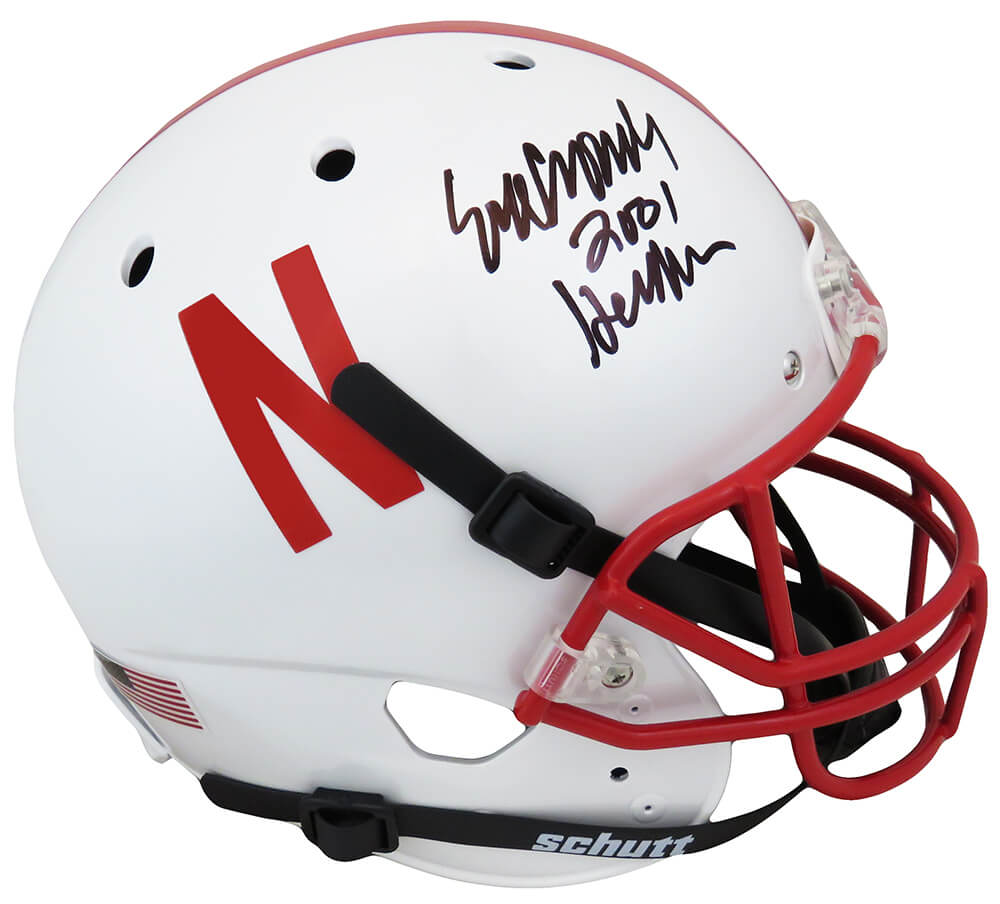 Eric Crouch Signed Nebraska Cornhuskers Schutt Full Size Replica Helmet w/2001 Heisman - CROREP300 - Eric Crouch Signed Nebraska Cornhuskers Schutt Full Size Replica Helmet w/2001 Heisman product image