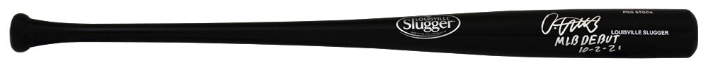Oneil Cruz Signed Louisville Slugger Pro Stock Black Baseball Bat w/MLB Debut 10-2-21 - (Beckett) - CRUBAT100 - Oneil Cruz Signed Louisville Slugger Pro Stock Black Baseball Bat w/MLB Debut 10-2-21 - (Beckett) product image