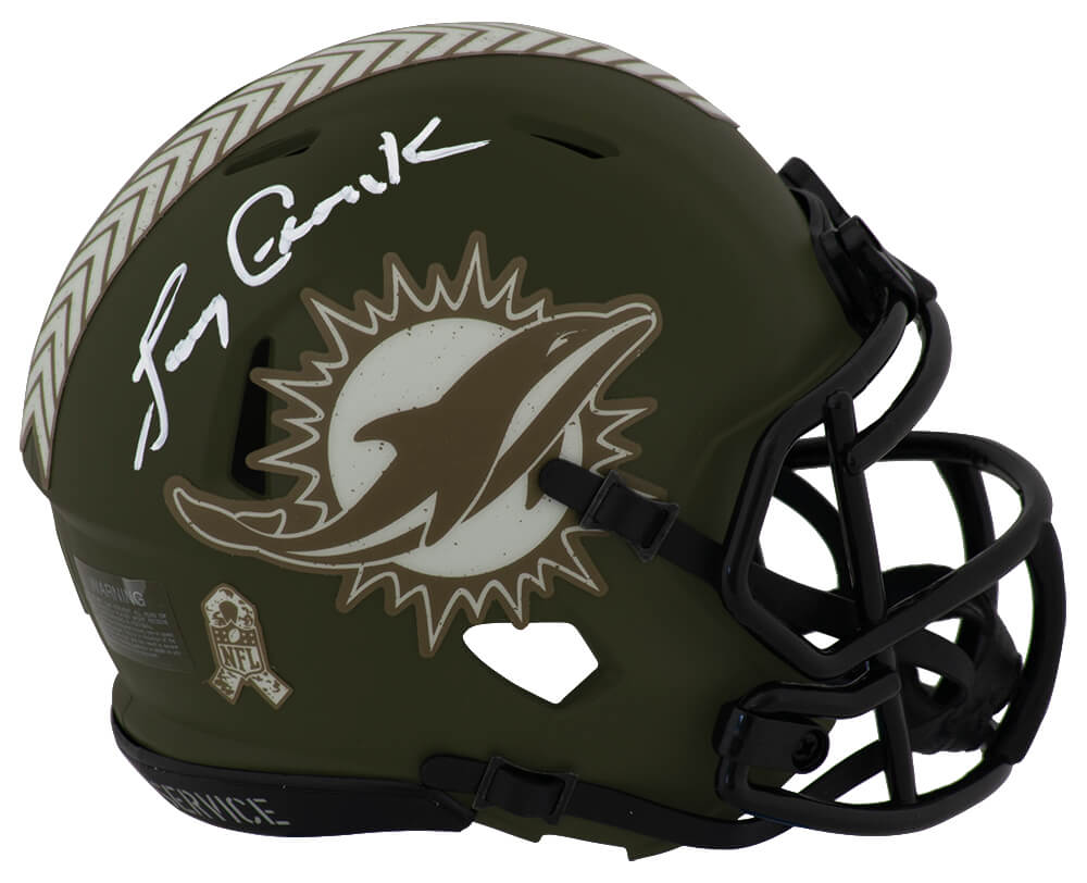 Larry Csonka Signed Miami Dolphins 2022 SALUTE Riddell Speed Mini Helmet - CSOMIN303 - Larry Csonka Signed Miami Dolphins 2022 SALUTE Riddell Speed Mini Helmet product image