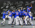 2016 Chicago Cubs Team Signed Chicago Cubs 2016 World Series Celebration Spotlight 16x20 Photo (19 Sigs) - CUB16P178 - 2016 Chicago Cubs Team Signed Chicago Cubs 2016 World Series Celebration Spotlight 16x20 Photo (19 Sigs) product image