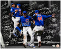 2016 Chicago Cubs Team Signed Cubs 2016 World Series Infielders Celebration Spotlight 16x20 Photo (25 Sigs) - CUB16P189 - 2016 Chicago Cubs Team Signed Cubs 2016 World Series Infielders Celebration Spotlight 16x20 Photo (25 Sigs) product image