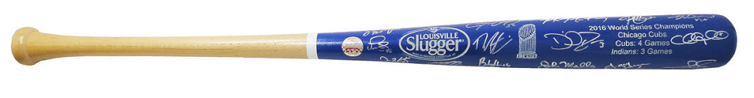 2016 Chicago Cubs Team Signed Louisville Slugger 2016 World Series Champion Logo Baseball Bat (16 Sigs) - CUBBAT115 - 2016 Chicago Cubs Team Signed Louisville Slugger 2016 World Series Champion Logo Baseball Bat (16 Sigs) product image