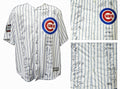 2016 Chicago Cubs Team Signed Chicago Cubs Joe Maddon White Pinstripe Majestic Jersey w/2016 WS Patch (26 Sigs) - CUBJRY121 - 2016 Chicago Cubs Team Signed Chicago Cubs Joe Maddon White Pinstripe Majestic Jersey w/2016 WS Patch (26 Sigs) product image