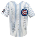 2016 Chicago Cubs Team Signed 2016 WS Patch White Pinstripe Majestic Jersey (20 Sigs) (Minor Marks On Jersey) - CUBJRY130 - 2016 Chicago Cubs Team Signed 2016 WS Patch White Pinstripe Majestic Jersey (20 Sigs) (Minor Marks On Jersey) product image