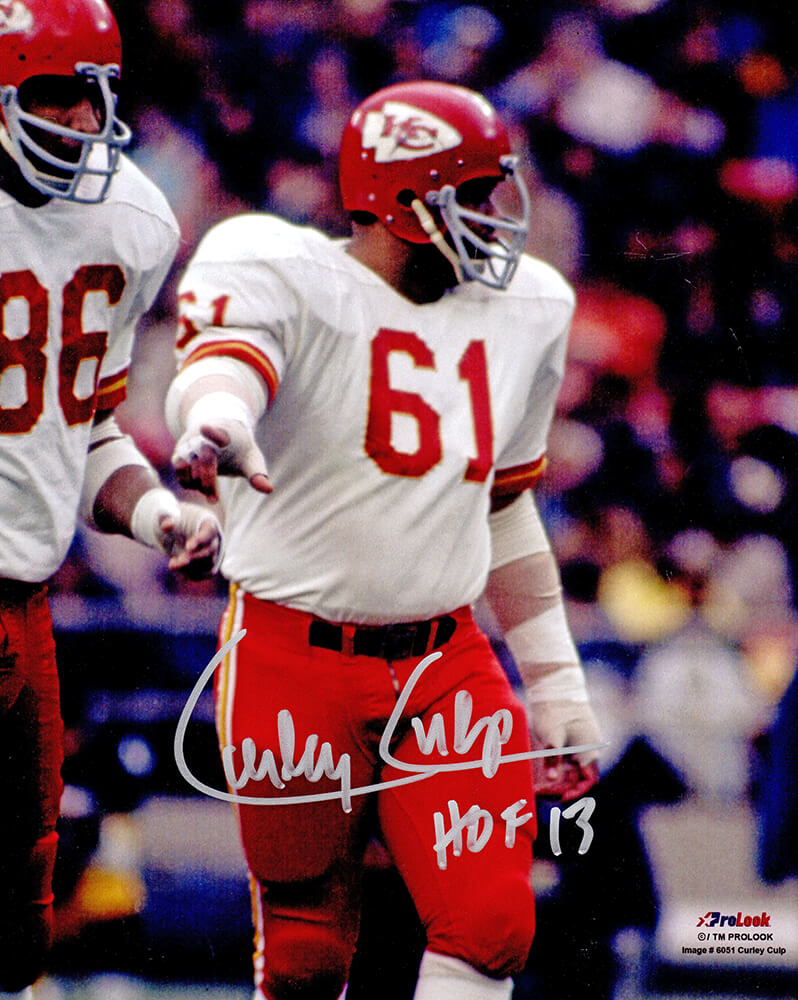 Curley Culp Signed Kansas City Chiefs White Jersey Action 8x10 Photo w/HOF'13 - CUL08P301 - Curley Culp Signed Kansas City Chiefs White Jersey Action 8x10 Photo w/HOF'13 product image