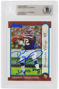 Daunte Culpepper Signed Vikings 1999 Bowman Rookie Football Card #166 w/3x Pro Bowl (Beckett Encapsulated) - CULCAR317 - Daunte Culpepper Signed Vikings 1999 Bowman Rookie Football Card #166 w/3x Pro Bowl (Beckett Encapsulated) product image