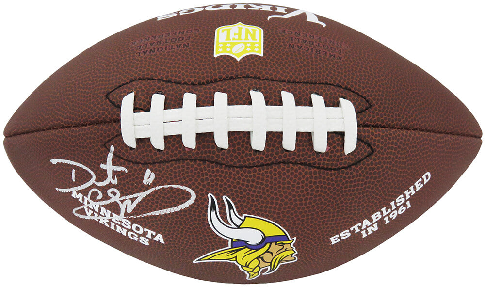 Daunte Culpepper Signed Minnesota Vikings Wilson Brown Logo Football - CULFTB313 - Daunte Culpepper Signed Minnesota Vikings Wilson Brown Logo Football product image