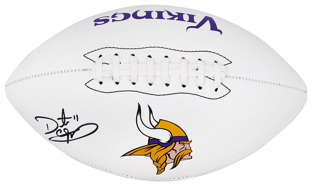 Daunte Culpepper Signed Minnesota Vikings Logo Franklin White Football - CULFTB314 - Daunte Culpepper Signed Minnesota Vikings Logo Franklin White Football product image