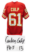 Curley Culp Signed Red Throwback Custom Football Jersey w/HOF'13 - CULJRY301 - Curley Culp Signed Red Throwback Custom Football Jersey w/HOF'13 product image