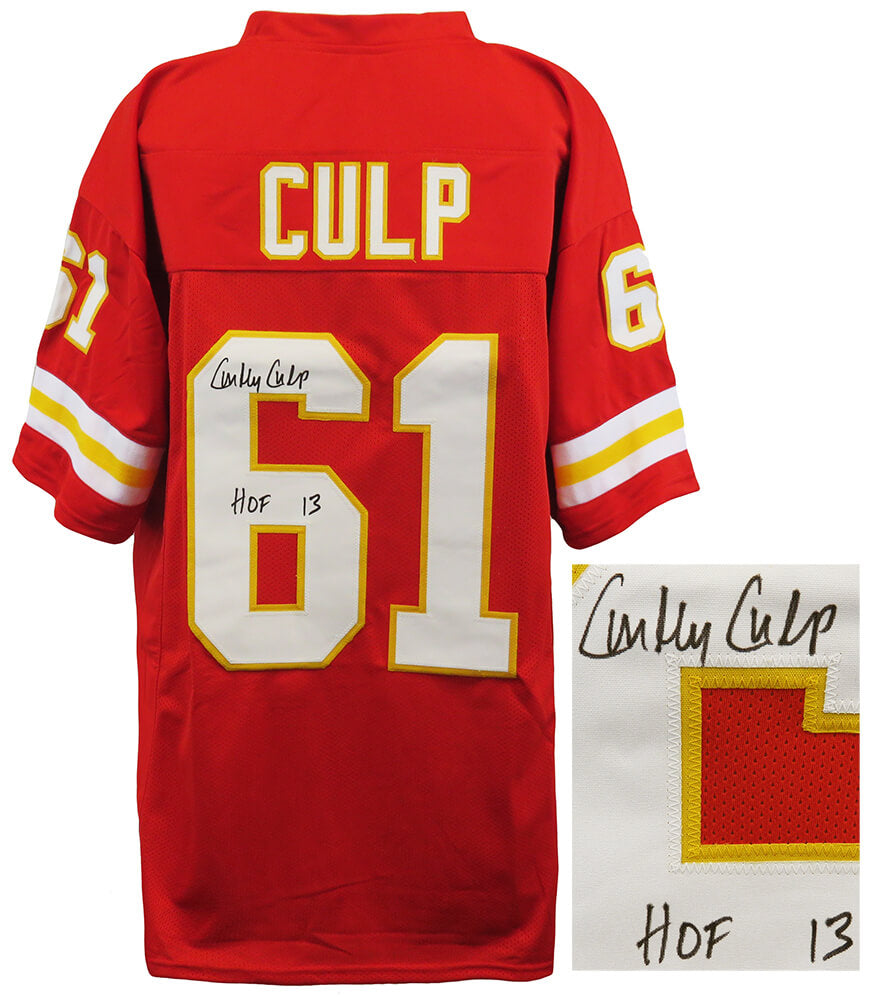 Curley Culp Signed Red T/B Custom Football Jersey w/HOF'13 - CULJRY302 - Curley Culp Signed Red T/B Custom Football Jersey w/HOF'13 product image