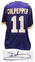 Daunte Culpepper Signed Purple Custom Football Jersey - CULJRY310 - Daunte Culpepper Signed Purple Custom Football Jersey product image