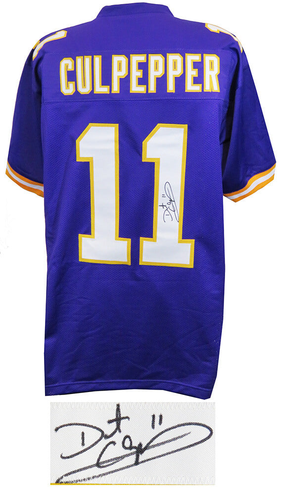 Daunte Culpepper Signed Purple Throwback Custom Football Jersey - CULJRY311 - Daunte Culpepper Signed Purple Throwback Custom Football Jersey product image