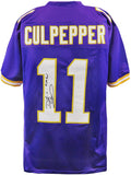 Daunte Culpepper Signed Purple Throwback Custom Football Jersey w/3x Pro Bowl - CULJRY313 - Daunte Culpepper Signed Purple Throwback Custom Football Jersey w/3x Pro Bowl product image