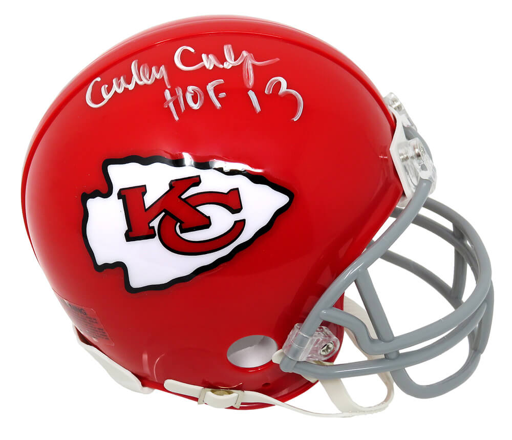 Curly Culp Signed Kansas City Chiefs Throwback Riddell Mini Helmet w/HOF'13 - CULMIN300 - Curly Culp Signed Kansas City Chiefs Throwback Riddell Mini Helmet w/HOF'13 product image