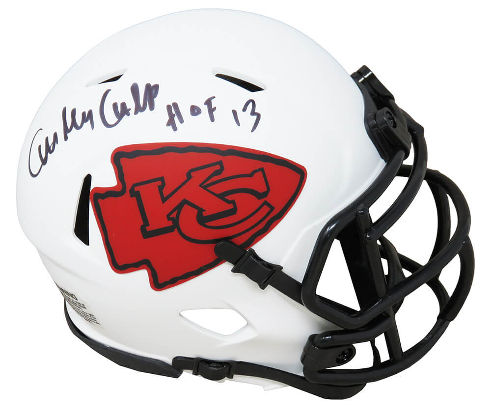 Curley Culp Signed Kansas City Chiefs Lunar Eclipse White Matte Riddell Speed Mini Helmet w/HOF'13 - CULMIN302 - Curley Culp Signed Kansas City Chiefs Lunar Eclipse White Matte Riddell Speed Mini Helmet w/HOF'13 product image