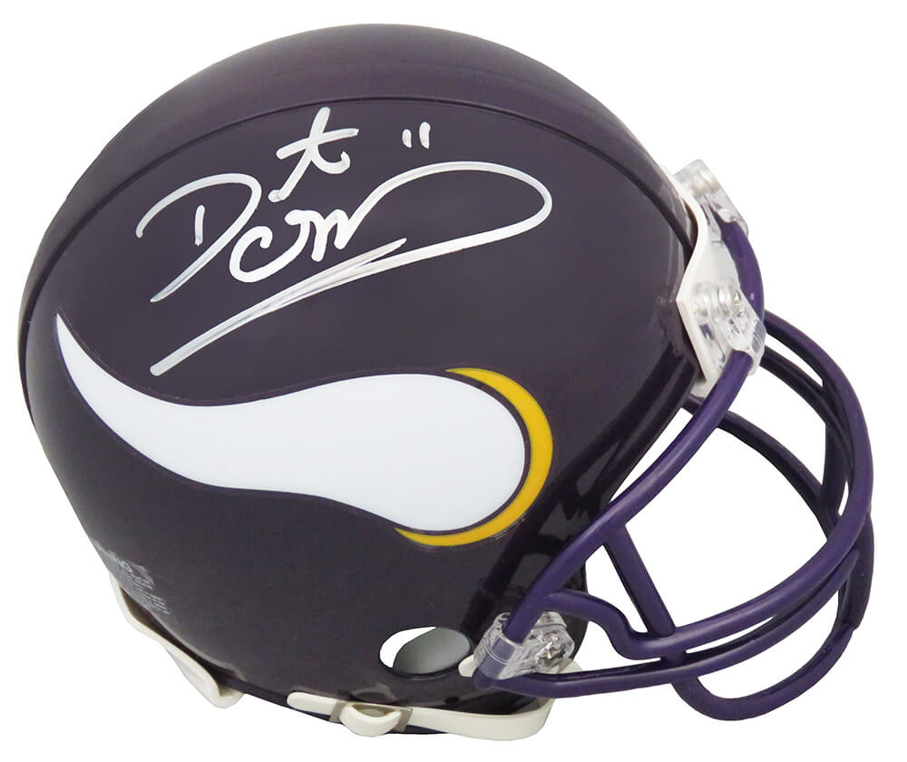 Daunte Culpepper Signed Minnesota Vikings Throwback Riddell Mini Helmet - CULMIN311 - Daunte Culpepper Signed Minnesota Vikings Throwback Riddell Mini Helmet product image