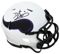 Daunte Culpepper Signed Minnesota Vikings Lunar Eclipse White Matte Riddell Speed Mini Helmet - CULMIN313 - Daunte Culpepper Signed Minnesota Vikings Lunar Eclipse White Matte Riddell Speed Mini Helmet product image