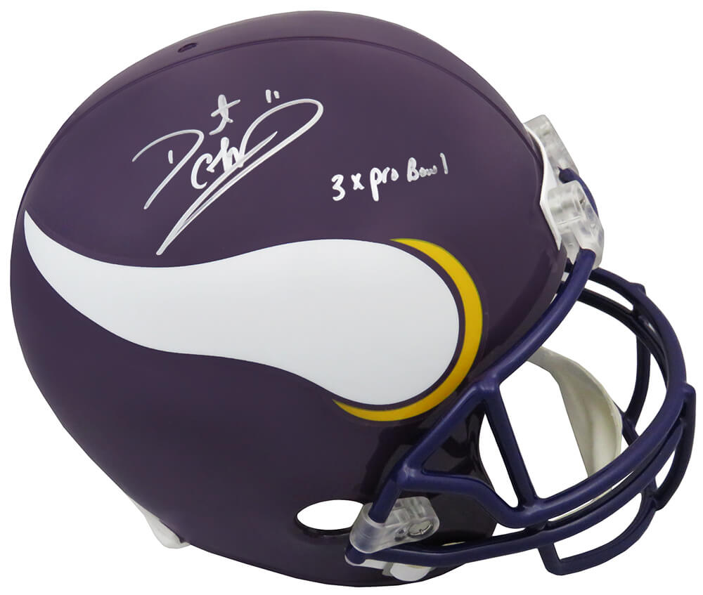 Daunte Culpepper Signed Minnesota Vikings Throwback Riddell Full Size Replica Helmet w/3x Pro Bowl - CULREP302 - Daunte Culpepper Signed Minnesota Vikings Throwback Riddell Full Size Replica Helmet w/3x Pro Bowl product image