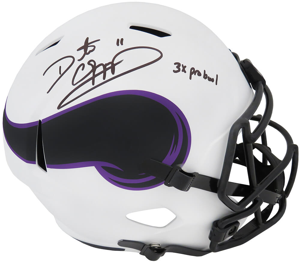 Daunte Culpepper Signed Minnesota Vikings Lunar Eclipse Riddell Full Size Speed Replica Helmet w/3x Pro Bowl - CULREP306 - Daunte Culpepper Signed Minnesota Vikings Lunar Eclipse Riddell Full Size Speed Replica Helmet w/3x Pro Bowl product image