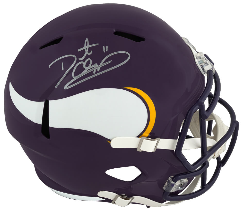 Daunte Culpepper Signed Minnesota Vikings Throwback Riddell Full Size Speed Replica Helmet - CULREP307 - Daunte Culpepper Signed Minnesota Vikings Throwback Riddell Full Size Speed Replica Helmet product image