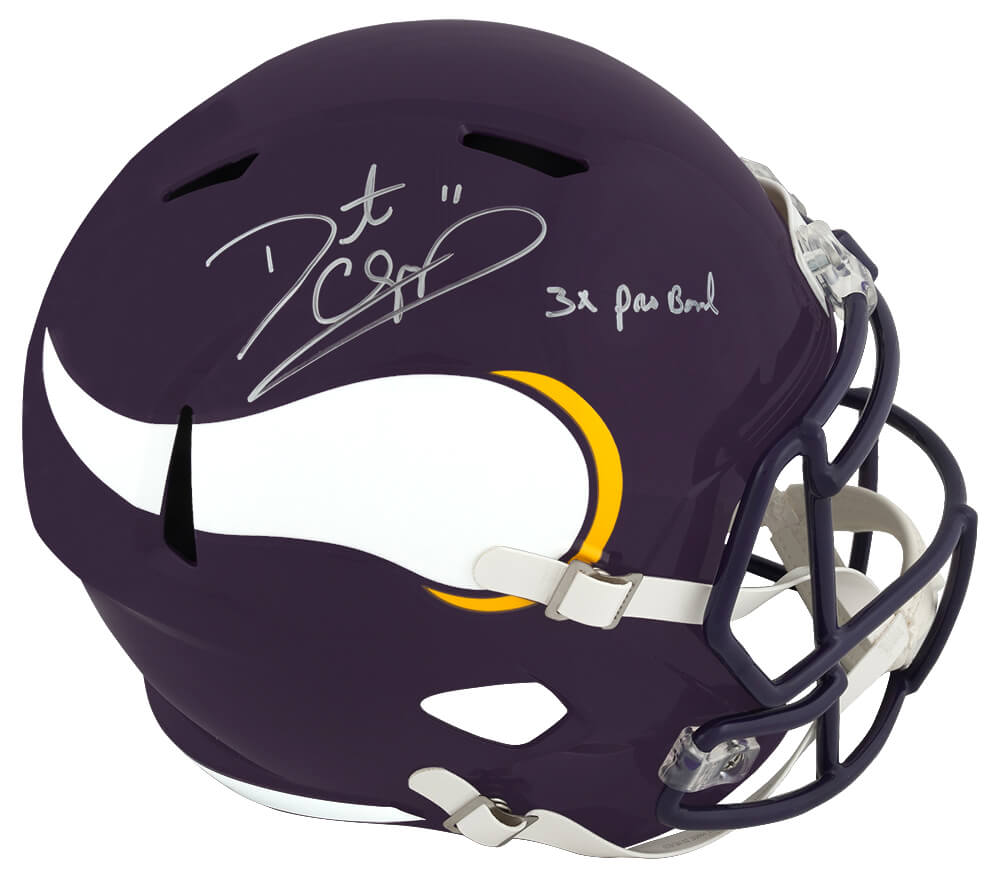 Daunte Culpepper Signed Minnesota Vikings Throwback Riddell Full Size Speed Replica Helmet w/3x Pro Bowl - CULREP308 - Daunte Culpepper Signed Minnesota Vikings Throwback Riddell Full Size Speed Replica Helmet w/3x Pro Bowl product image