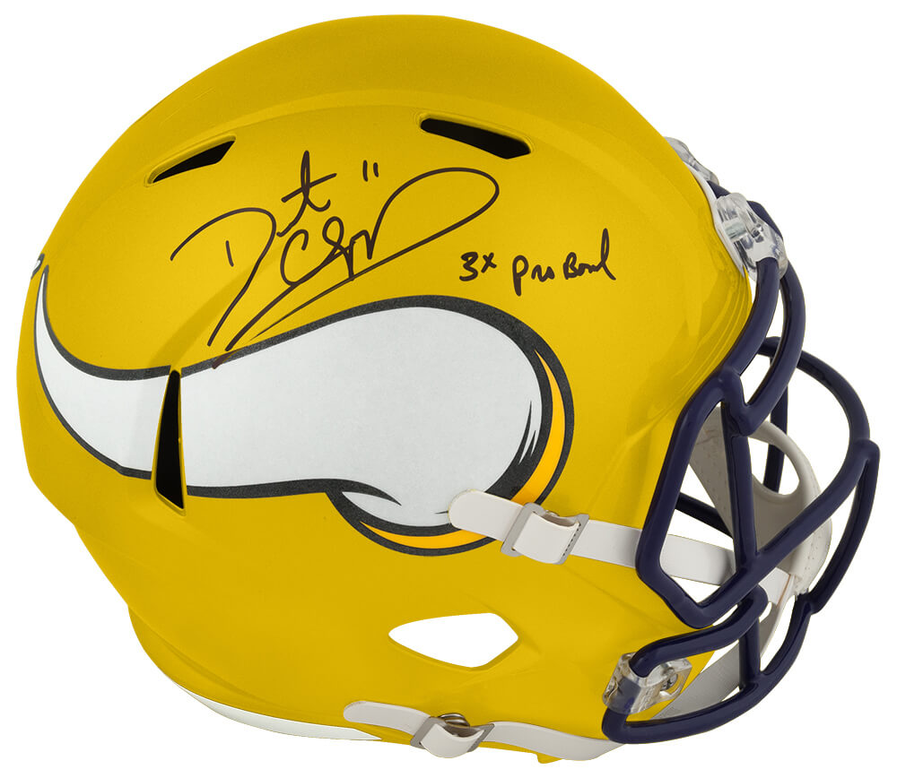 Daunte Culpepper Signed Minnesota Vikings FLASH Riddell Full Size Speed Replica Helmet w/3x Pro Bowl - CULREP309 - Daunte Culpepper Signed Minnesota Vikings FLASH Riddell Full Size Speed Replica Helmet w/3x Pro Bowl product image
