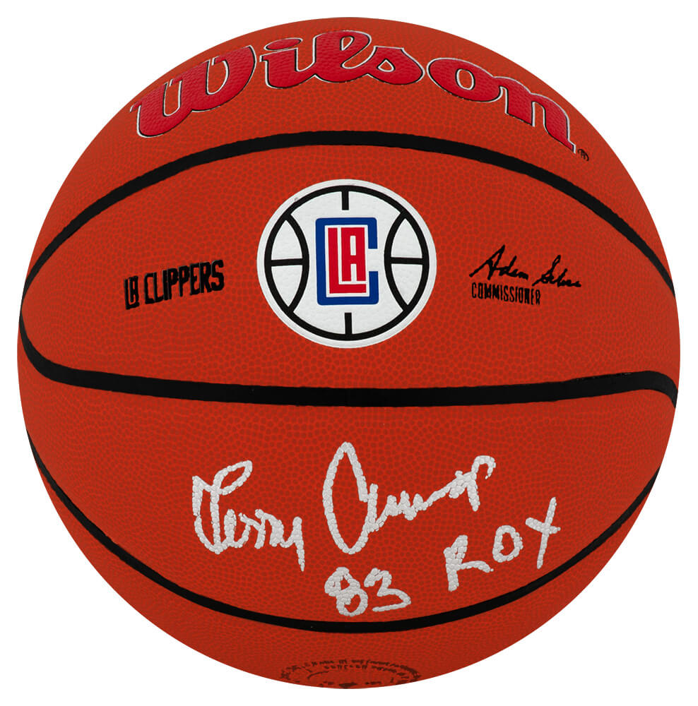 Terry Cummings Signed Los Angeles Clippers Logo Wilson NBA Basketball w/83 ROY - CUMBSK200 - Terry Cummings Signed Los Angeles Clippers Logo Wilson NBA Basketball w/83 ROY product image