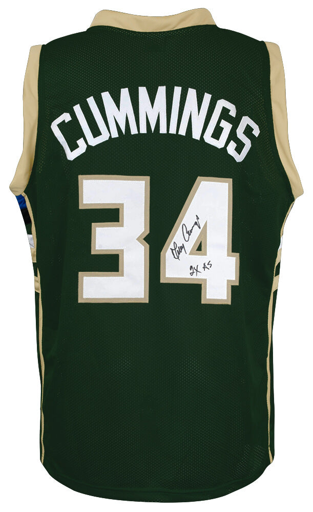 Terry Cummings Signed Green Throwback Custom Basketball Jersey w/2x AS - CUMJRY202 - Terry Cummings Signed Green Throwback Custom Basketball Jersey w/2x AS product image