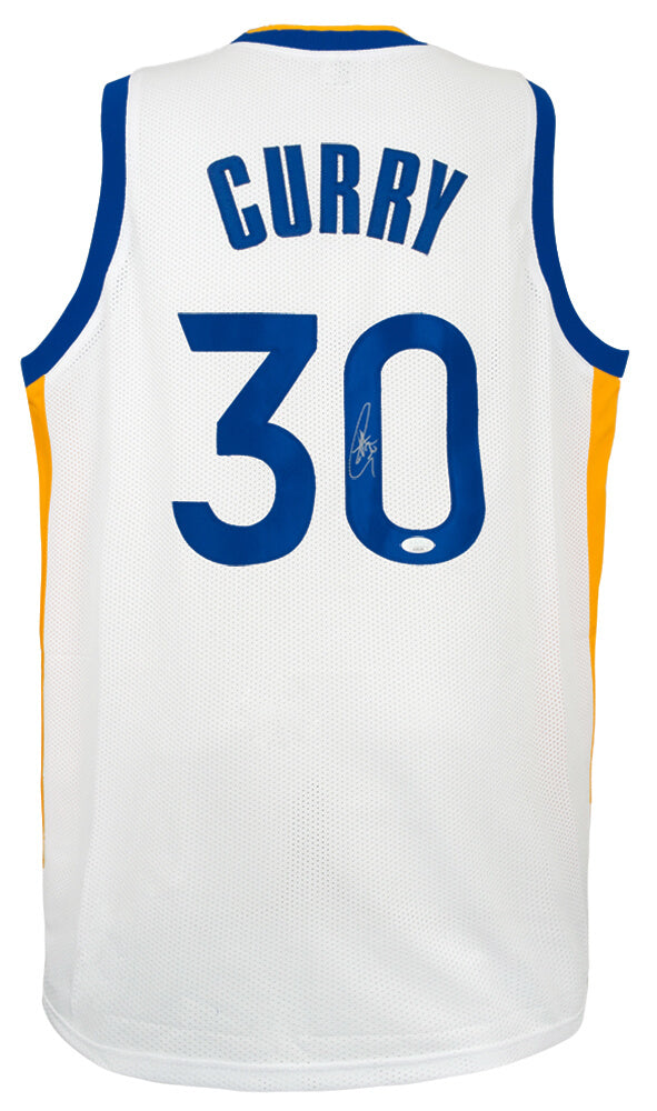 Stephen Curry Signed White Custom Basketball Jersey - (JSA) - CURJRY200 - Stephen Curry Signed White Custom Basketball Jersey - (JSA) product image