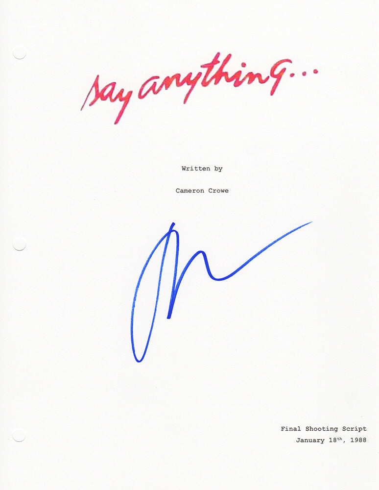 John Cusack Signed Say Anything Movie Script Cover Sheet - CUSOTH502 - John Cusack Signed Say Anything Movie Script Cover Sheet product image