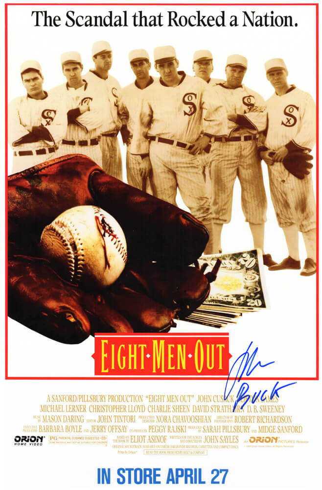 John Cusack Signed Eight Men OUt 11x17 Movie Poster w/Buck - CUSPST501 - John Cusack Signed Eight Men OUt 11x17 Movie Poster w/Buck product image