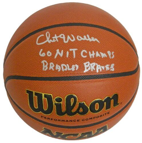 Chet Walker Signed Autographed Wilson NCAA Basketball w/'60 NIT Champs Bradley Braves - WALBSK202 - Chet Walker Signed Autographed Wilson NCAA Basketball w/'60 NIT Champs Bradley Braves product image