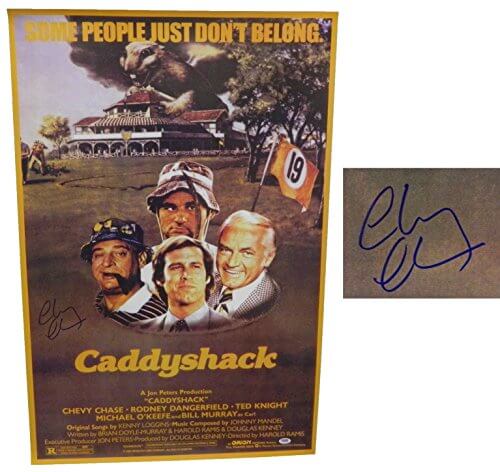 Chevy Chase Signed Caddyshack 24x36 F/S Movie Poster - CHAPST512 - Chevy Chase Signed Caddyshack 24x36 F/S Movie Poster product image