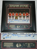 Chicago Blackhawks Greats Signed & Framed 16x20 Photo w/Kane, Toews, Hull, Mikita, Esposito, Savard - BLAFRA400 - Chicago Blackhawks Greats Signed & Framed 16x20 Photo w/Kane, Toews, Hull, Mikita, Esposito, Savard product image