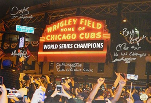 Chicago Cubs 2016 Coaching Staff Signed Cubs Wrigley Field World Series Champs Marque 16x20 Photo w/3 Inscriptions - BOS16P112 - Chicago Cubs 2016 Coaching Staff Signed Cubs Wrigley Field World Series Champs Marque 16x20 Photo w/3 Inscriptions product image