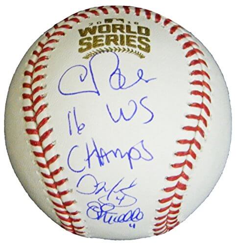 Chris Bosio, John Malle & Dave Martinez Signed Rawlings Official 2016 World Series MLB Baseball w/16 WS Champs - BOSBSB103 - Chris Bosio, John Malle & Dave Martinez Signed Rawlings Official 2016 World Series MLB Baseball w/16 WS Champs product image