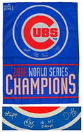 Chris Bosio, John Malle & Dave Martinez Triple Signed Chicago Cubs 27x37 Blue 2016 World Series Champs Flag w/16 WS Champs - BOSFLG111 - Chris Bosio, John Malle & Dave Martinez Triple Signed Chicago Cubs 27x37 Blue 2016 World Series Champs Flag w/16 WS Champs product image