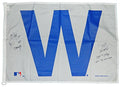 Chris Bosio, John Malle & Dave Martinez Triple Signed Chicago Cubs 27x37 White W Flag w/3 Inscriptions - BOSFLG110 - Chris Bosio, John Malle & Dave Martinez Triple Signed Chicago Cubs 27x37 White W Flag w/3 Inscriptions product image