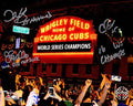 Chris Bosio, John Mallee & Dave Martine Triple Signed Chicago Cubs 2016 World Series Wrigley Field Marque 8x10 Photo w/3 Inscriptions - BOS08P110 - Chris Bosio, John Mallee & Dave Martine Triple Signed Chicago Cubs 2016 World Series Wrigley Field Marque 8x10 Photo w/3 Inscriptions product image