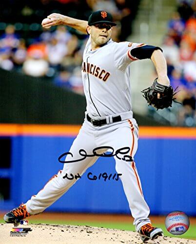 Chris Heston Signed San Francisco Giants Action 8x10 Photo w/NH 6-19-15 - HES08P100 - Chris Heston Signed San Francisco Giants Action 8x10 Photo w/NH 6-19-15 product image