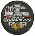 Corey Crawford Signed Chicago Blackhawks 2015 Stanley Cup Champs Logo Hockey Puck - CRAPUC405 - Corey Crawford Signed Chicago Blackhawks 2015 Stanley Cup Champs Logo Hockey Puck product image