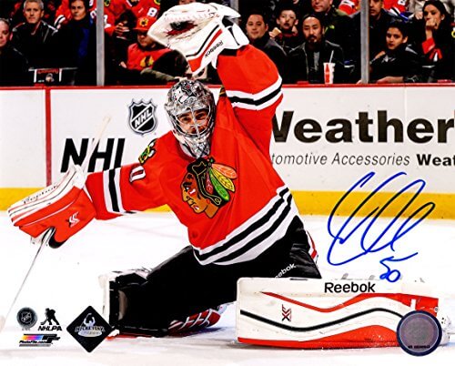 Corey Crawford Signed Chicago Blackhawks Goalie Save Action 8x10 Photo - CRA08P402 - Corey Crawford Signed Chicago Blackhawks Goalie Save Action 8x10 Photo product image