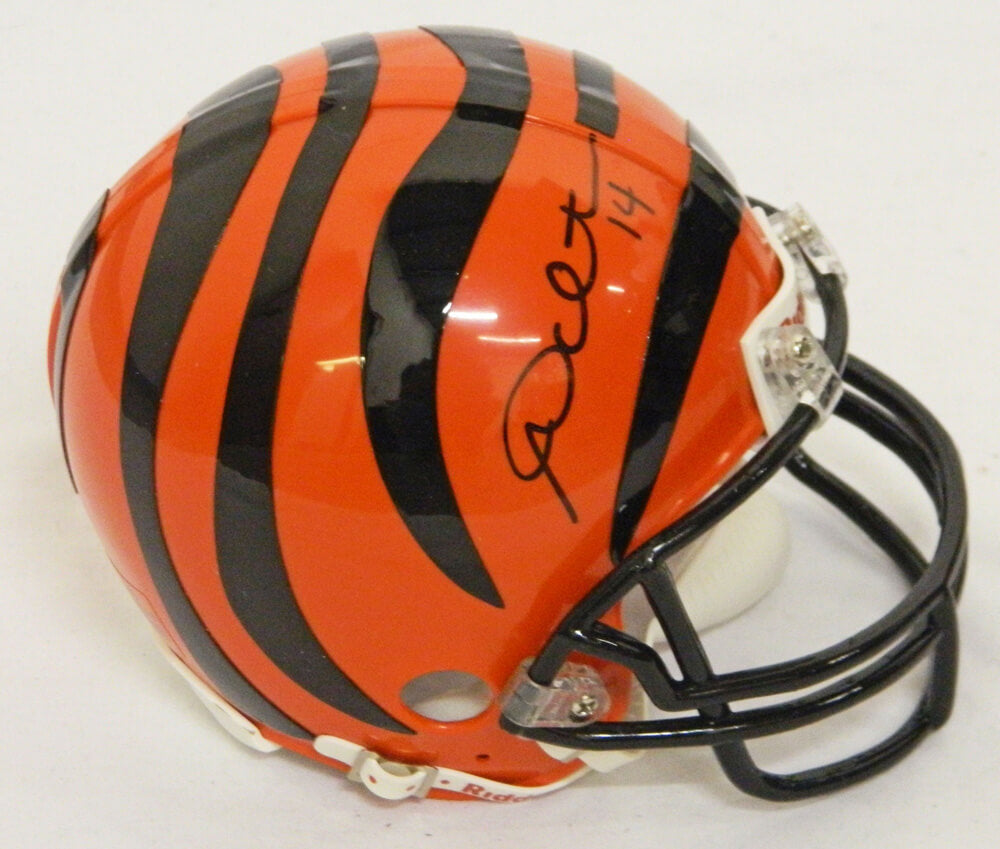 Andy Dalton Signed Bengals Riddell Mini Helmet - DALMIN300 - Andy Dalton Signed Bengals Riddell Mini Helmet product image