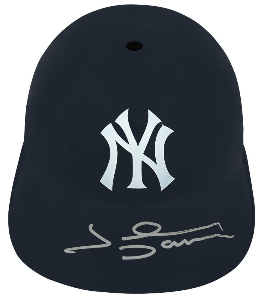 Johnny Damon Signed New York Yankees Replica Souvenir Batting Helmet - DAMBTH100 - Johnny Damon Signed New York Yankees Replica Souvenir Batting Helmet product image