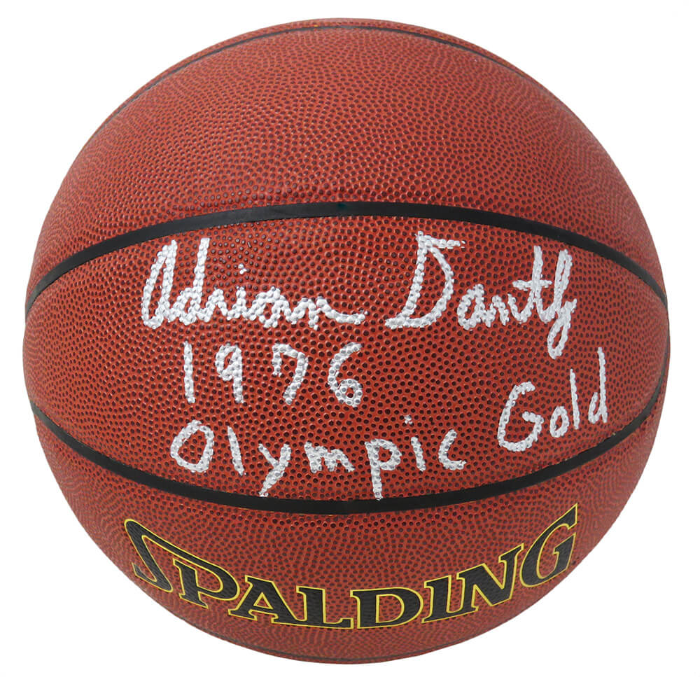 Adrian Dantley Signed Spalding Indoor/Outdoor NBA Basketball w/1976 Olympic Gold - DANBSK223 - Adrian Dantley Signed Spalding Indoor/Outdoor NBA Basketball w/1976 Olympic Gold product image