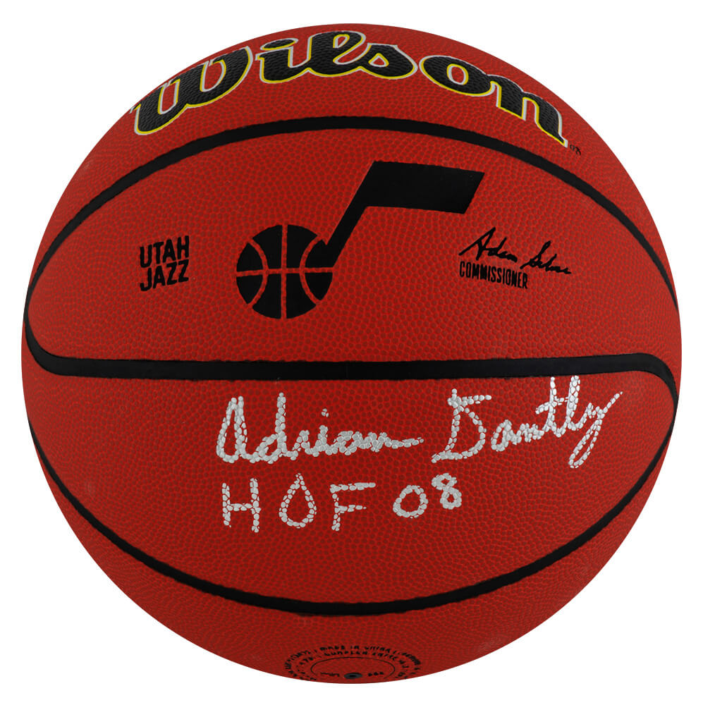 Adrian Dantley Signed Wilson Jazz Logo NBA Basketball w/HOF'08 - DANBSK235 - Adrian Dantley Signed Wilson Jazz Logo NBA Basketball w/HOF'08 product image